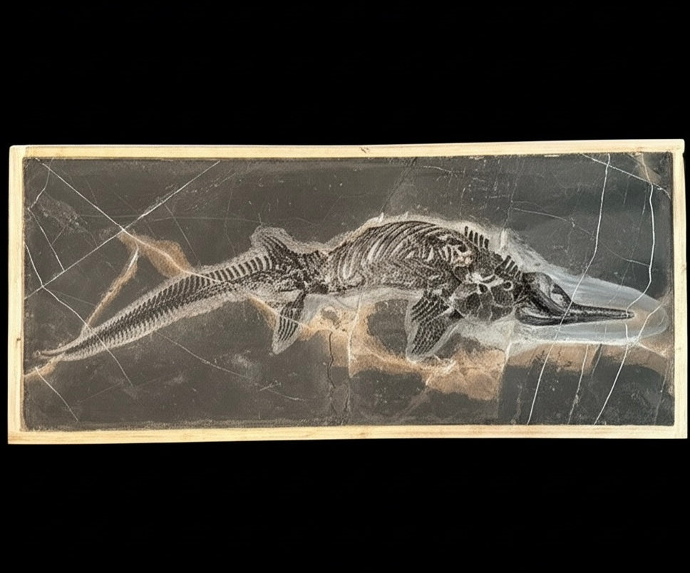 124CM - Mixosaurus Fossil | Complete Triassic Marine Reptile