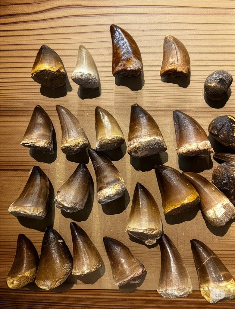 4–6 CM Tooth – $50 USD 🦈 Mosasaurus Tooth Fossil – Apex Predator of the Cretaceous Seas